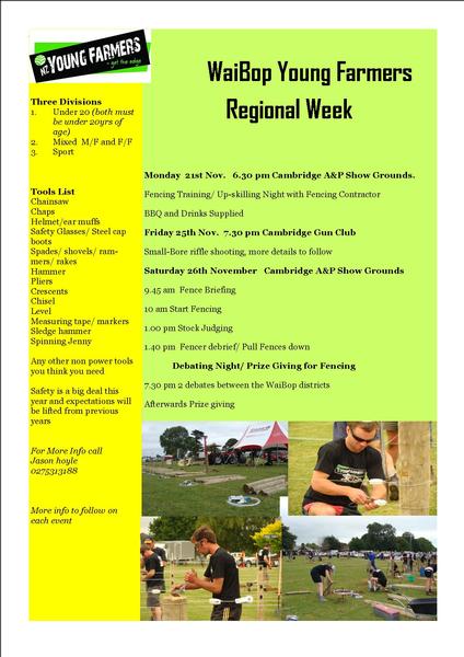 Waikato - Bay of Plenty Young Farmers Regional Weekend